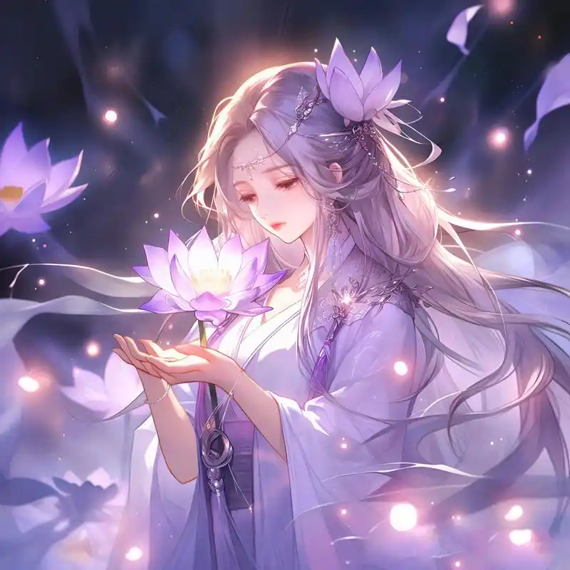 手执莲花,无忧无虑去凡尘!▏古风女生头像