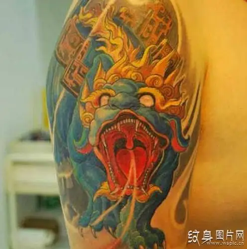 饕餮纹身及手稿中国古代神话传说的神兽之一