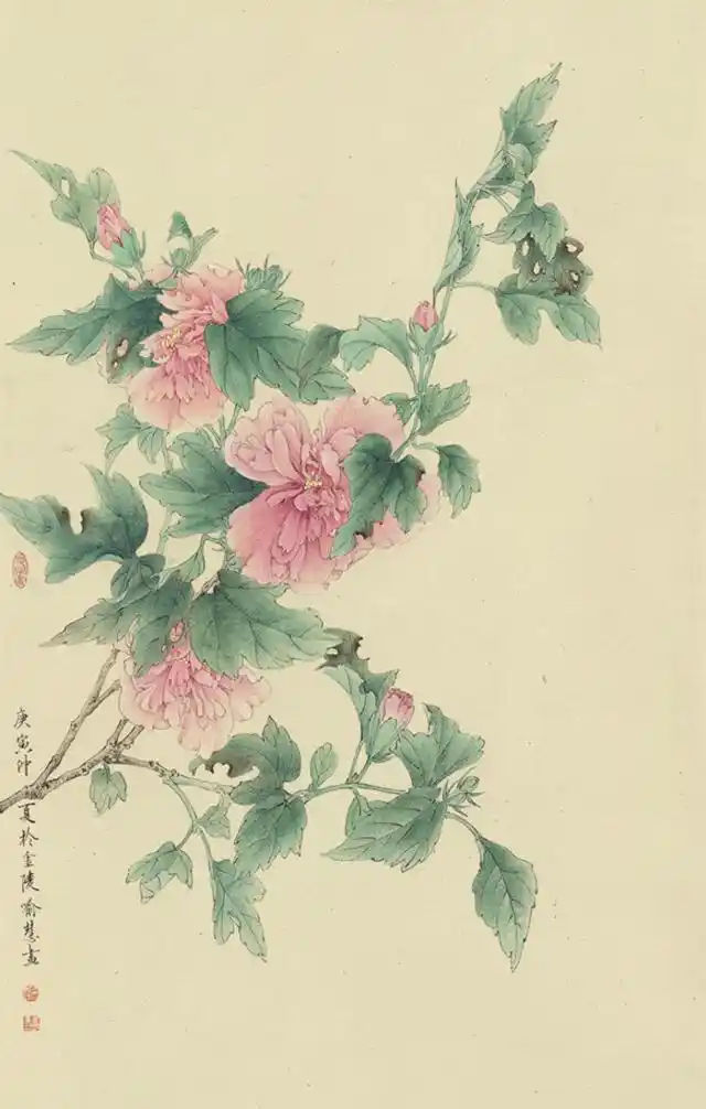 喻慧工笔花鸟画