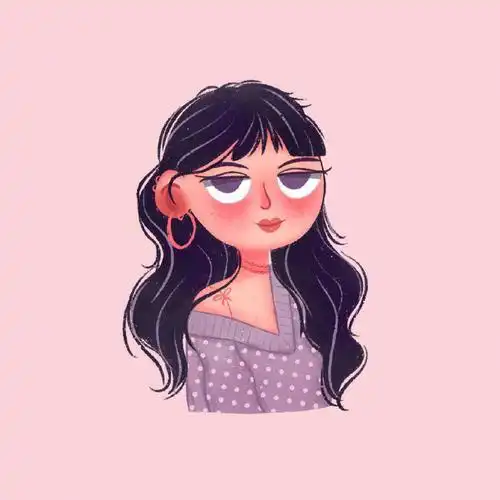 单眼皮女生头像手绘