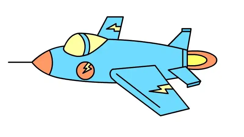 怎么画战斗机 简笔画战斗机 帅气 飞机怎么画-养娃家