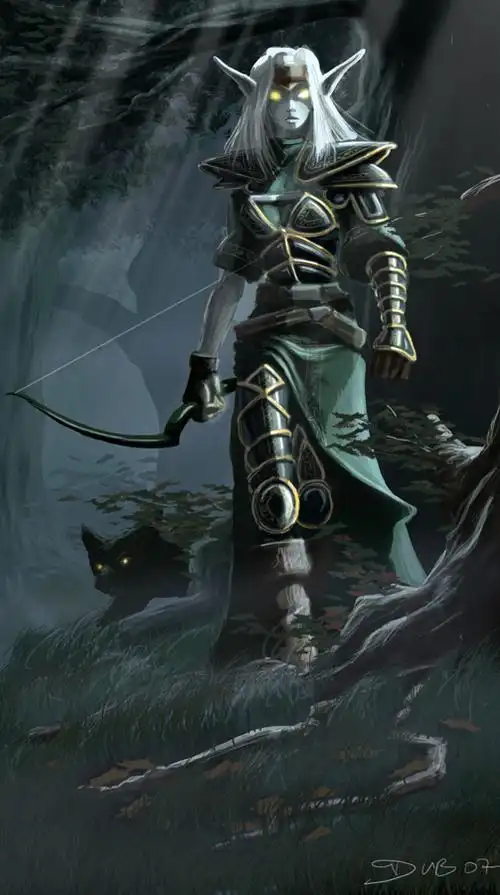 暴雪魔兽fans原画德莱尼猎人