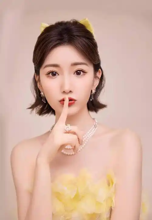 毛晓彤穿黄色花朵抹身材蓬蓬裙 明艳靓丽 俏皮可爱 露香肩雪肤甜美