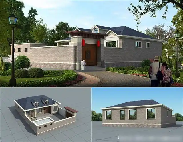 农村自建一层房160平左右满足需要的自建房设计值得你选择