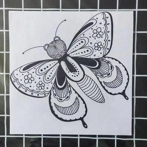 儿童线描画蝴蝶03