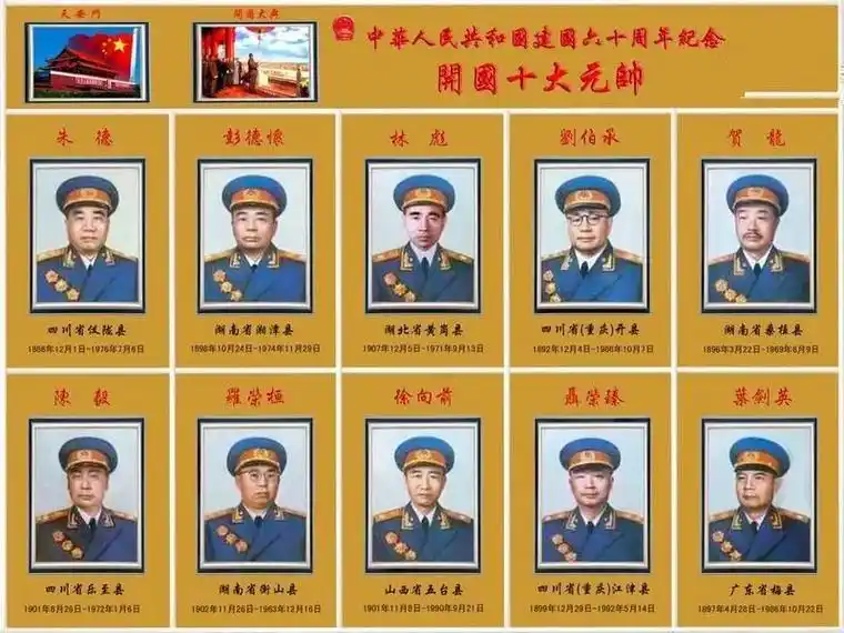 十大元帅.1955年9月27日,中华人民共和国全国人大常委会 - 抖音