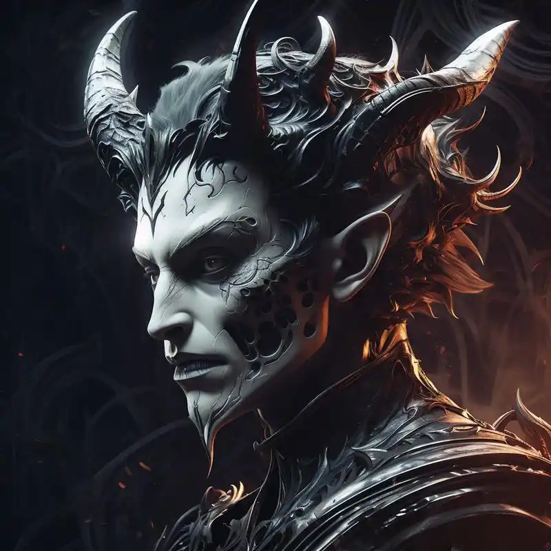 94暗黑系恶魔头像精选97 沉浸在黑暗的世界中,这些恶魔头像散发着