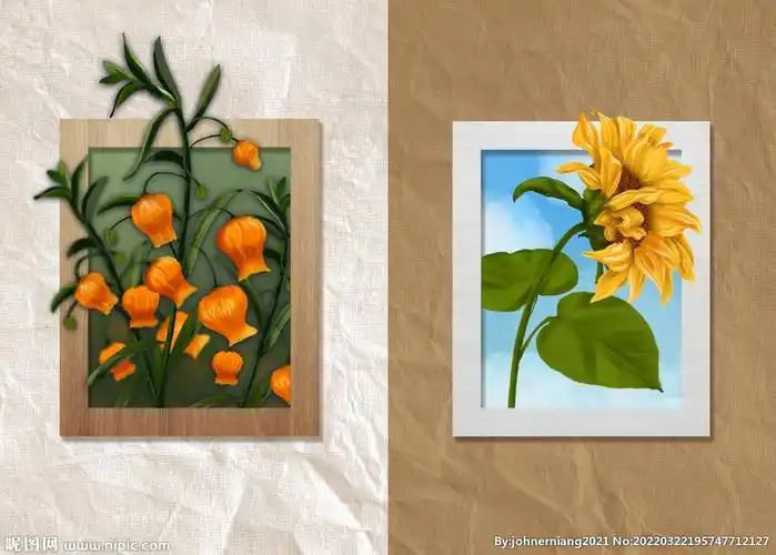 花卉小清新装饰画图片