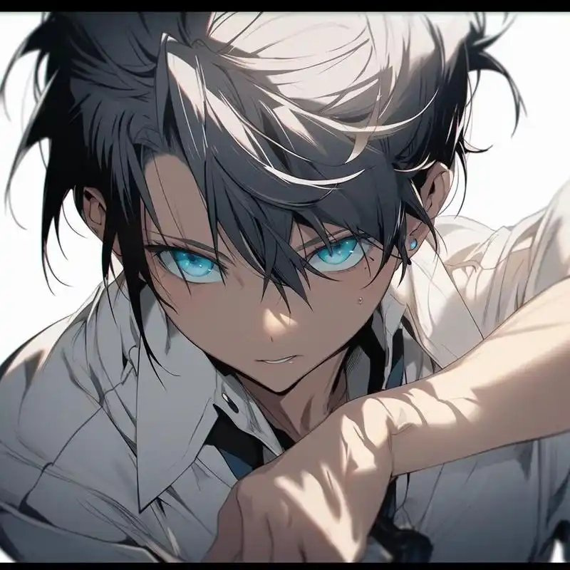 动漫男生头像 | 黑发蓝眼的少年感②