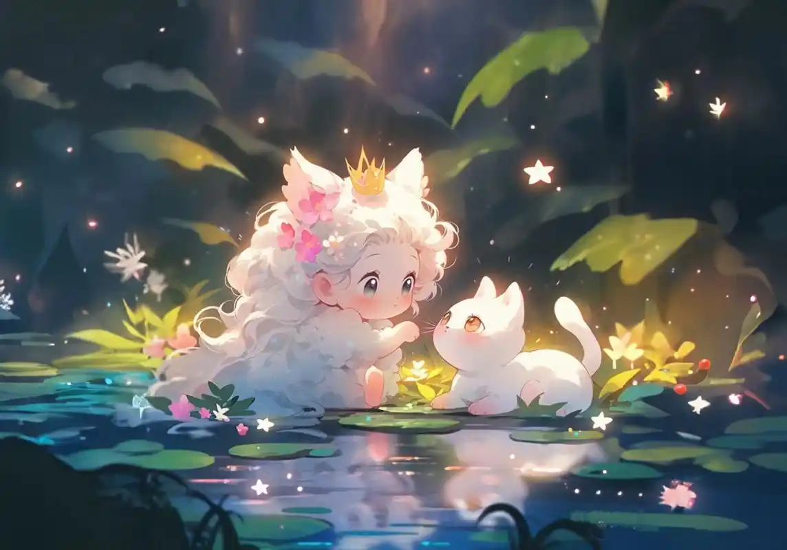 壁纸丨童话故事丨公主和她的猫咪  今天是治愈系ipad壁纸 主角:天生