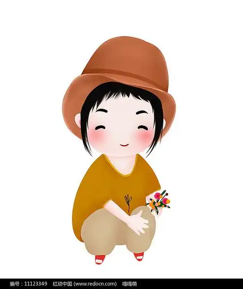 原创可爱卡通小女孩