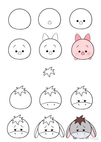 迪士尼动物简笔画步骤