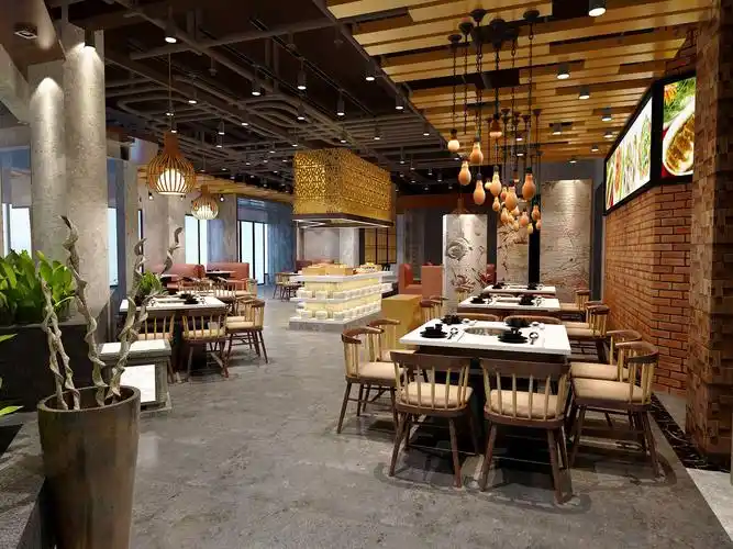 餐厅饭店装修设计效果图片欣赏新中式风格餐厅装修图片230平米