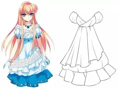 漫画人物衣服素材