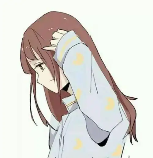 动漫女生侧脸qq头像