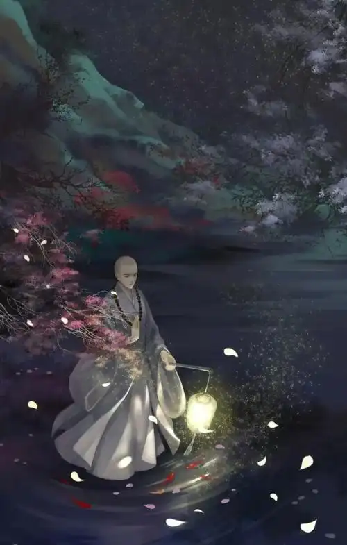 古风和尚插画 | 花开生两面,人生佛魔间