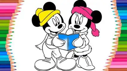 真友爱的迪士尼米奇和米妮,他们在一起看什么书呢?