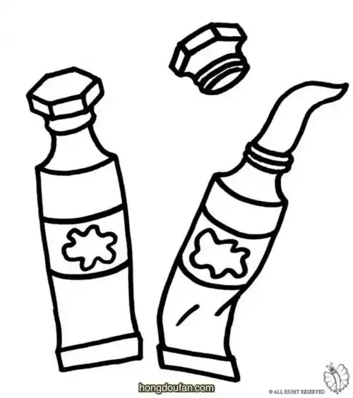 鼓鼓的铅笔盒,刷子水桶和颜料等等,一起来画画吧!