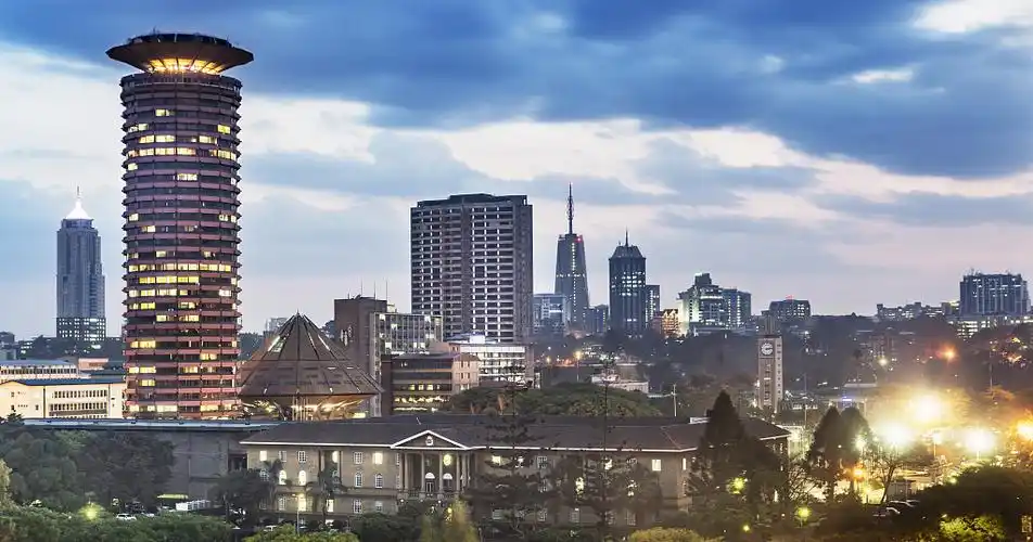 内罗毕的商业区.图源:视觉中国