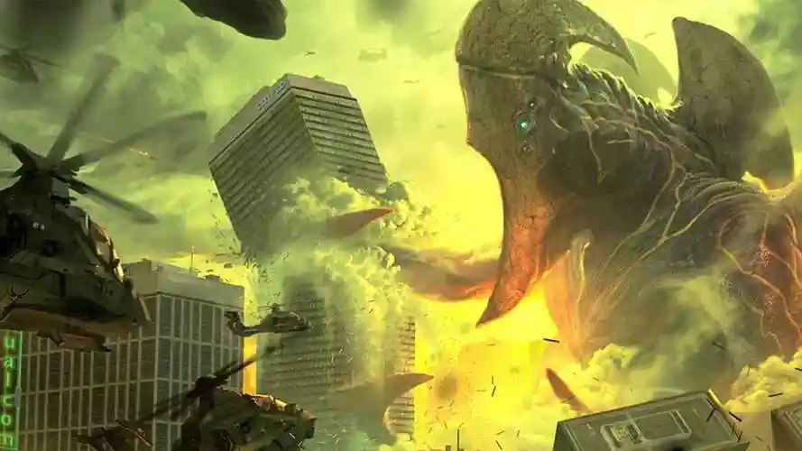 《环太平洋》中最初的4级怪兽病毒,以一敌三击毁两台机甲