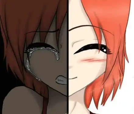 寻找这种强颜欢笑的图片.