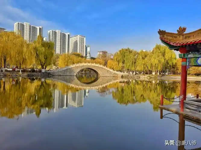 秋日的西宁人民公园风景如画_阳光