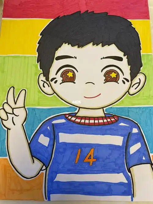 幼儿园作业之自画像.999999