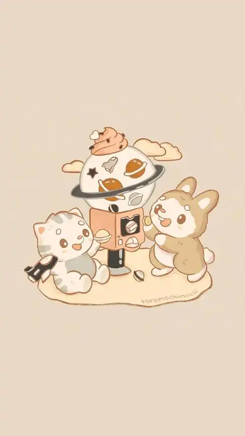 秋日奶茶色系可爱手机壁纸