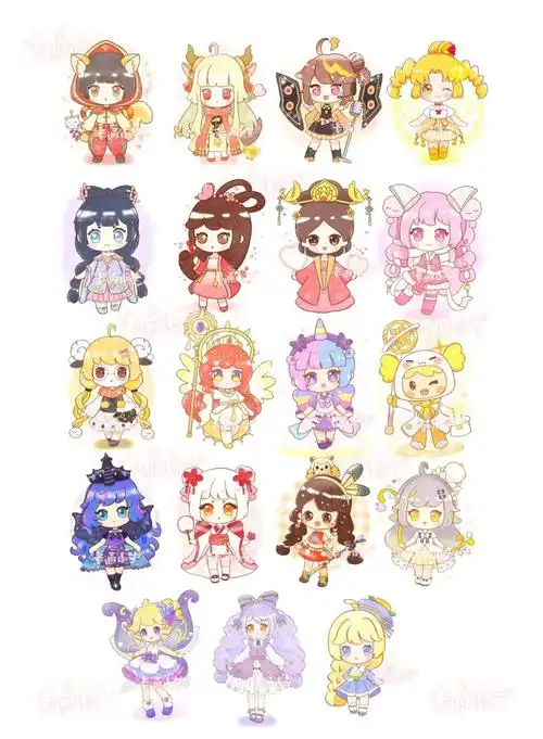 迷你世界皮肤简笔画卡通画合集