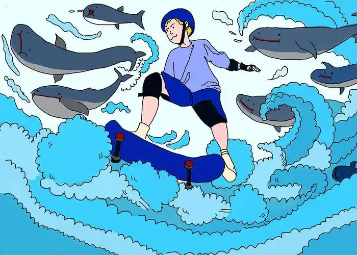 滑板插画|插画|商业插画|姚小羊 - 原创作品 - 站酷 (zcool)