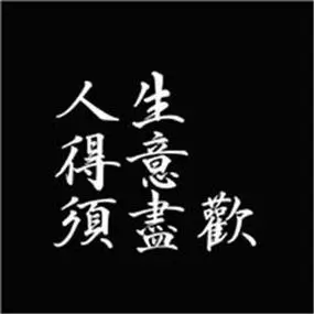 有意义的头像黑底白字高清人生得意须尽欢