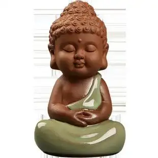 陶瓷茶宠摆件拼盘小佛像装饰品创意肉清馨可爱q版小如来佛