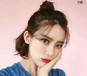 韩式短发半扎丸子头时髦发型让人很难不爱