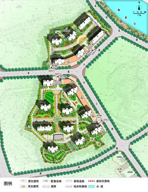 商城县陶家河改造土地庙安置区工程规划设计
