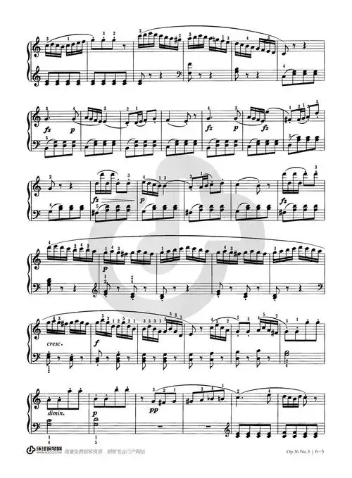 克莱门蒂c大调小奏鸣曲op.36no.