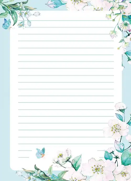 信纸清新背景图片