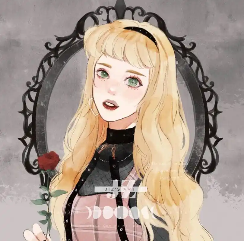 原创"哥特式"风的迪士尼公主:艾莎依旧冷艳霸气,黑唇花木兰没认出