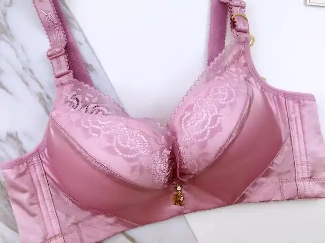 新款戴妃丝薄杯大胸聚拢调整型胸罩 侧收女士内衣3/4杯文胸薄