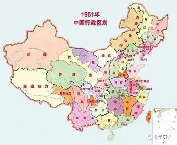 1949年新中国刚成立时,全国分为6大行政区(东北,华北,西北,华东,西南
