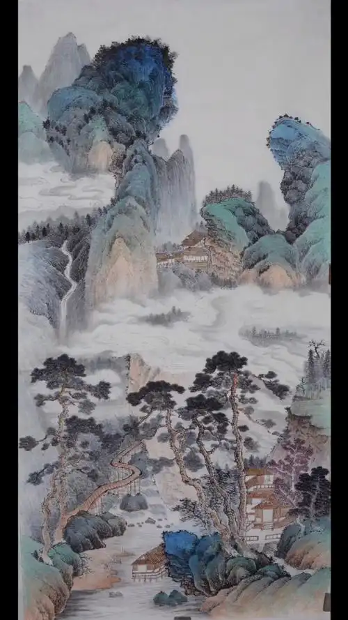 四尺仿古山水画