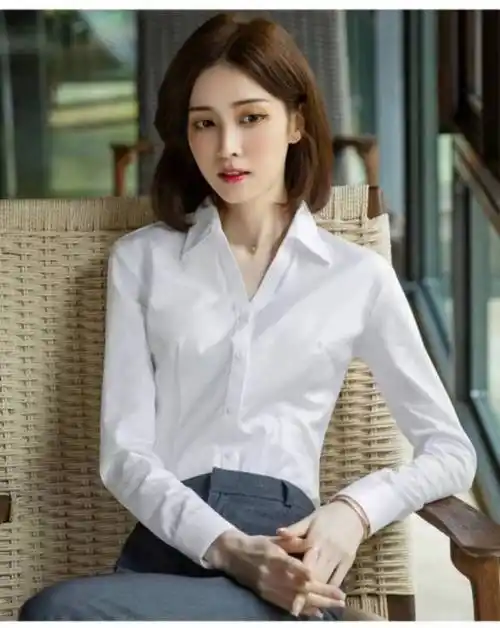 俞兆林春夏职业白色衬衫女气质正装免烫工作服上衣商务装设计感小众