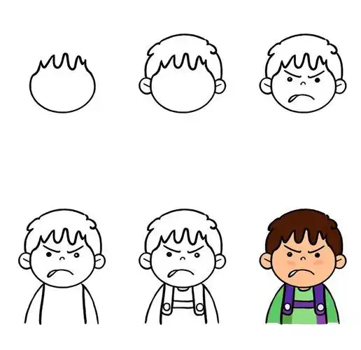 😠生气表情简笔画🎨