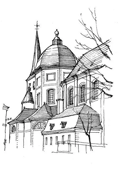 国外大师建筑手绘 素描 速写 绘画 (608)