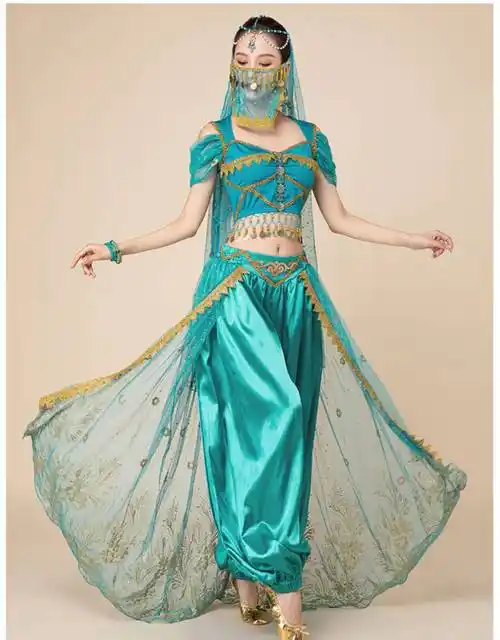 肚皮舞服装新款性感舞蹈服茉莉公主民族舞演出服异域风情印度服装肚皮