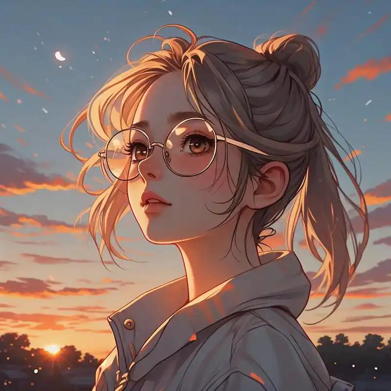 97小女孩的头像时光96 每一个戴眼镜的小女孩,都有着自己独特的