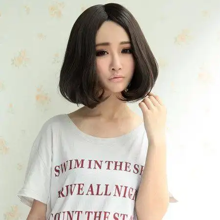 有没有类似于这样短发侧分的图片