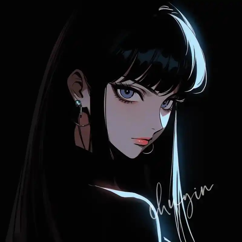 黑色系少女#女生头像 #优质头像 #动漫女头 #拽姐头像 # - 抖音