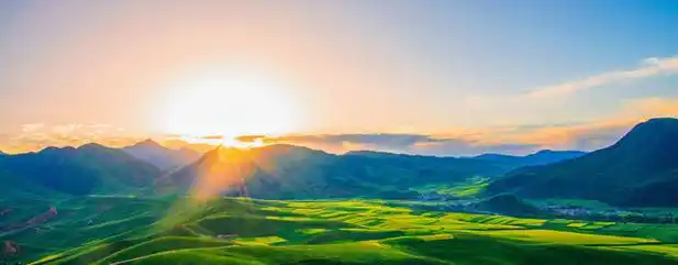 田野风景横幅图片素材