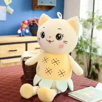 玉泉韵水果草莓猫咪公仔玩偶毛绒玩具女孩布娃娃床上睡觉抱枕水果布