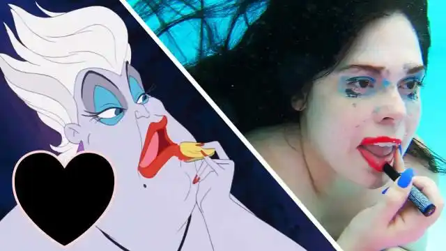 脏辫女神为模仿"乌苏拉",挑战水下化妆,妆后却让人无语